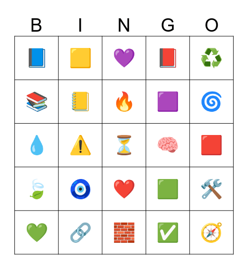 Símbolos Bingo Card