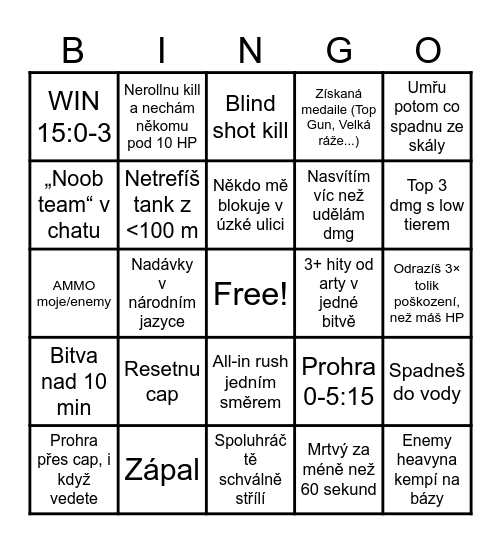 WoT Bingo Card