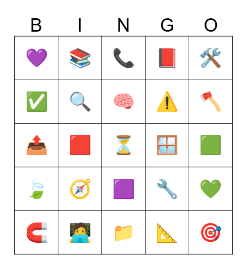 Símbolos Bingo Card