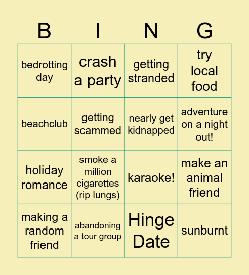 Albania Bingo! Bingo Card