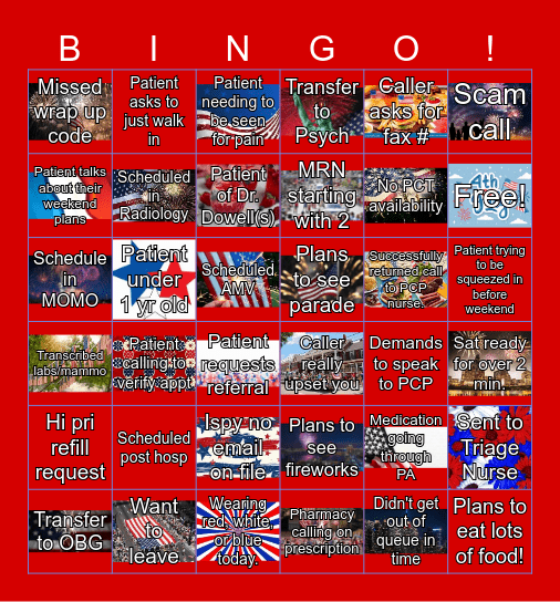 Bingo 7/3/2025 Bingo Card