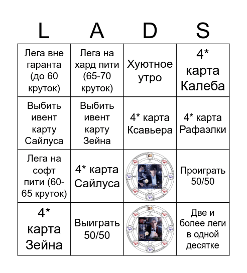 Свадебный баннер Bingo Card