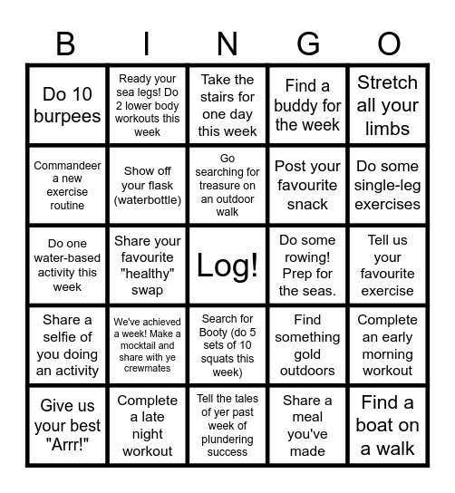 Black Pearl Bingo W2 Bingo Card