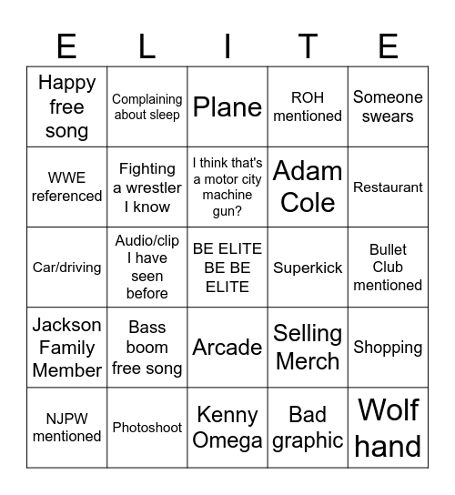 BTE BINGO Card