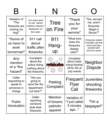 4th of July Bingo! Bingo Card