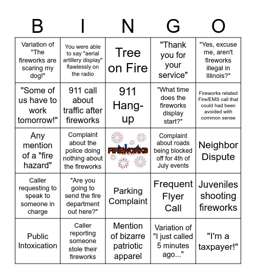 4th of July Bingo! Bingo Card