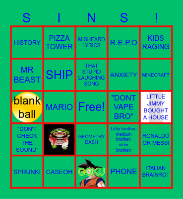TRASH Bingo Card