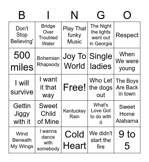 Music June1 Bingo Card