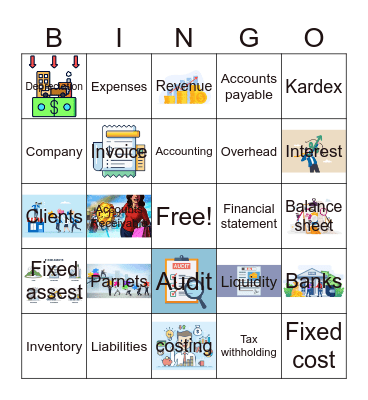 Vocabulary for an accountant Bingo Card