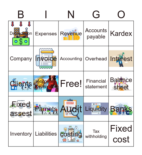 Vocabulary for an accountant Bingo Card