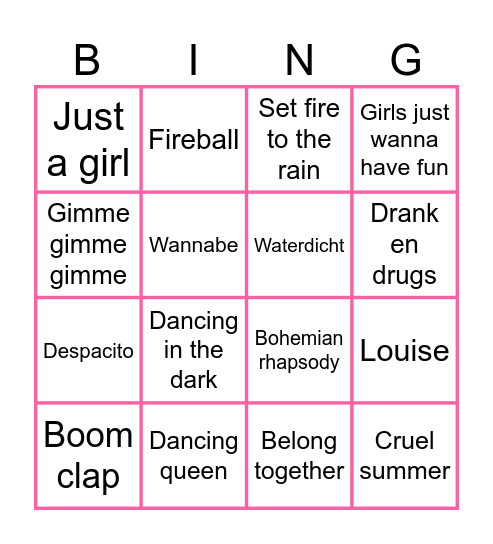 Ronde 1 Bingo Card