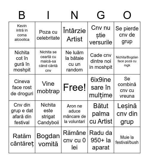 Beach Please Bingo Card