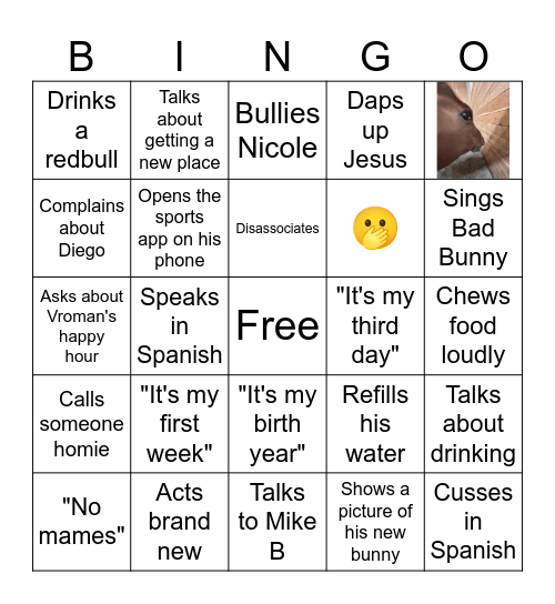 Ben's Bingo Card Bingo Card