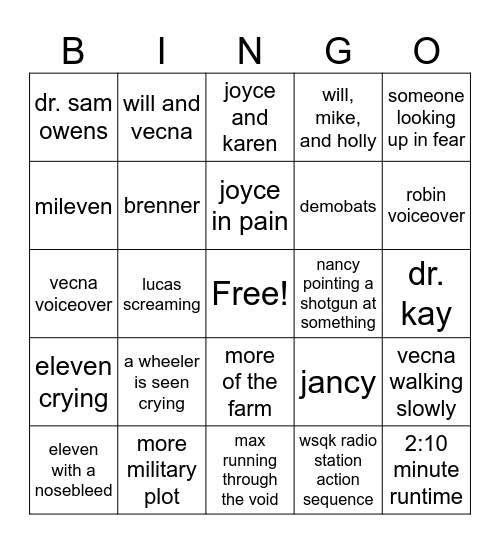 july teaser bingo Card