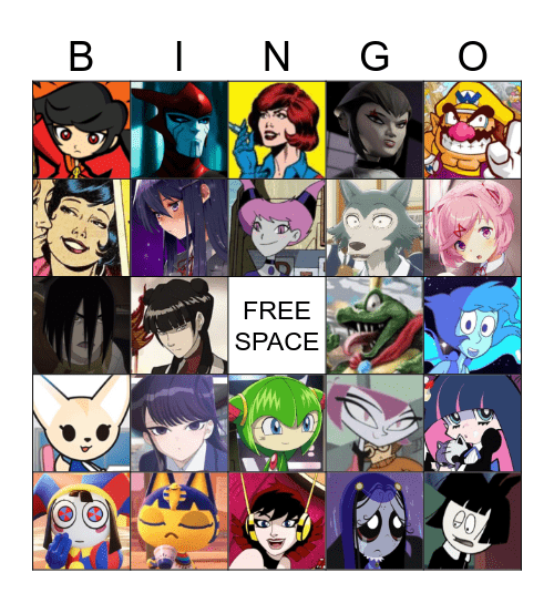 COMFORT / FAVORITE CHARACTER BINGO Card