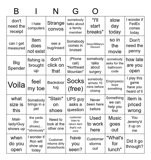 NMTN BINGO 2025 Bingo Card