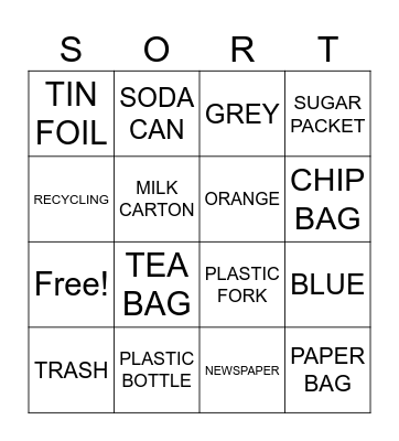 SORT SMART BINGO Card