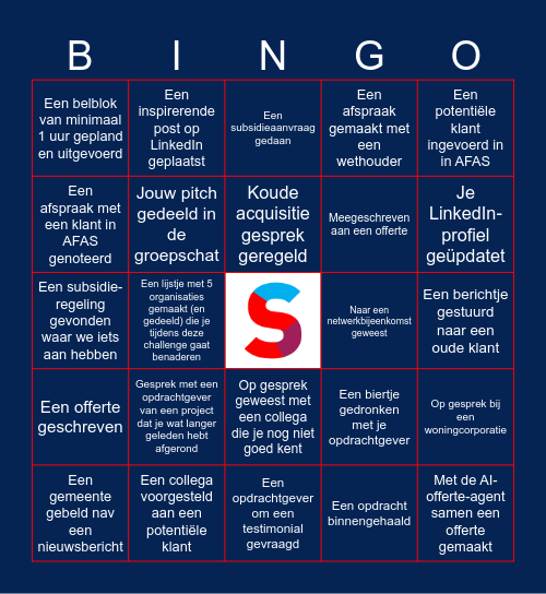 Spectrum Zomerchallenge 2025 Bingo Card