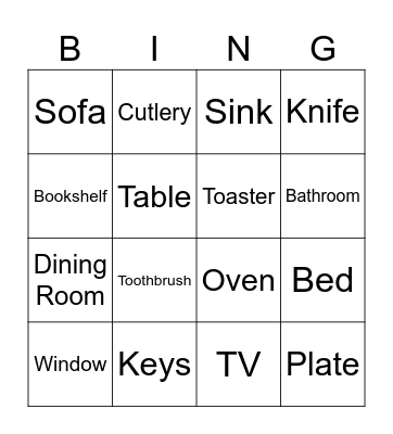 House Bingo Card