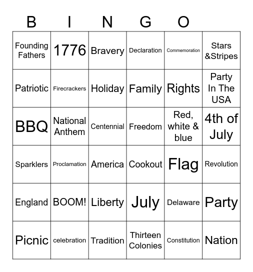 Golden Eagle Bingo Card
