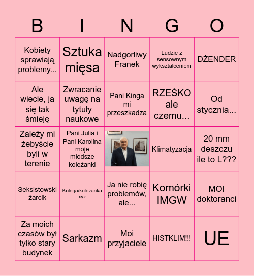 Zbyszkowe Bingo Card