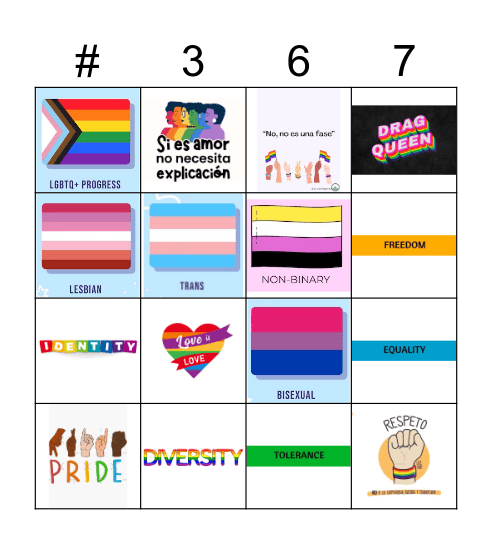ORGULLO 367 Bingo Card