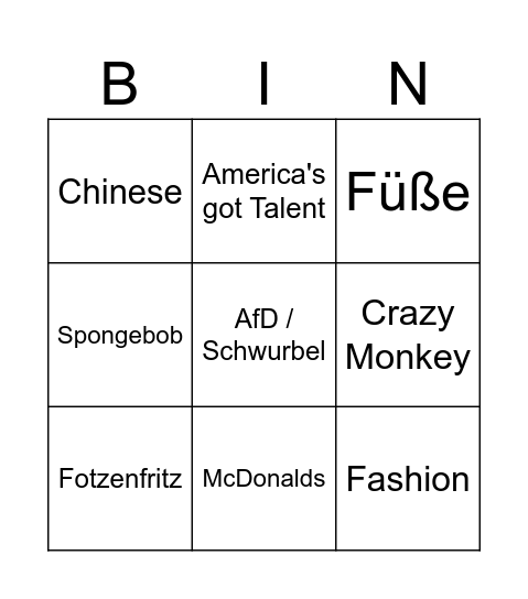 Instagram Reels Bingo Card