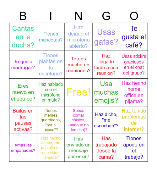 Bingo laboral!! Bingo Card