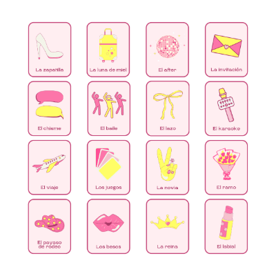 Bridal Shower Bingo Card