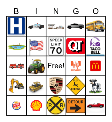 Oklahoma Family Roadtrip 2025 Bingo Card