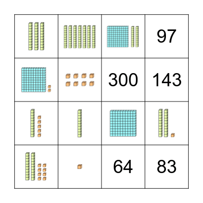 Place Value Bingo Card
