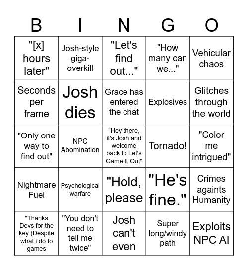Krakenfall's LGIO Bingo Card