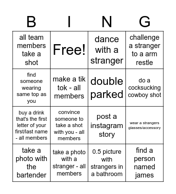 Geelong Bingo Card