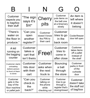 Aldi Bingo Card