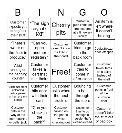 Aldi Bingo Card