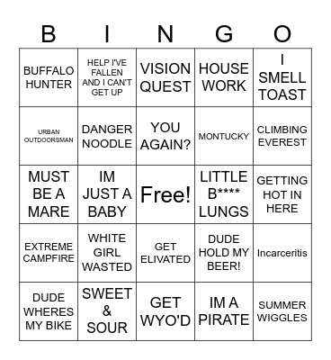SUMMER BINGO Card