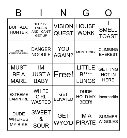 SUMMER BINGO Card