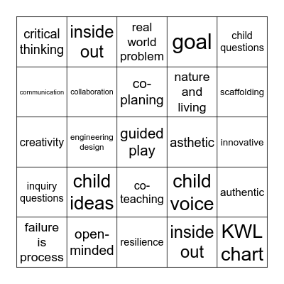 Microsoft Word  Bingo Card