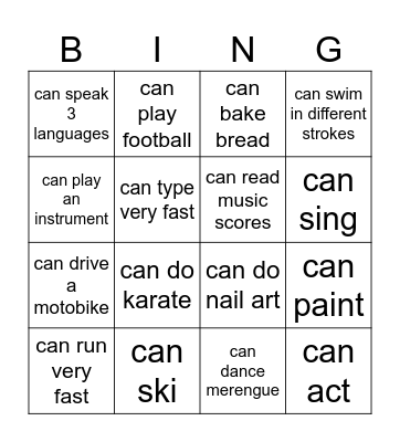 Find Someone Who... Bingo Card