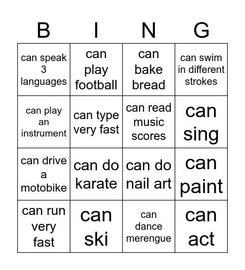 Find Someone Who... Bingo Card