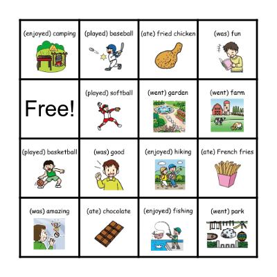 Tell Matthew about yesterday. Bingo Card