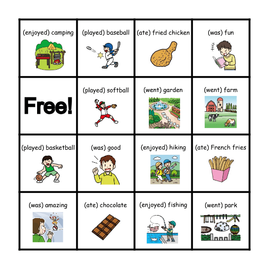 Tell Matthew. What did you do? How was it? Bingo Card