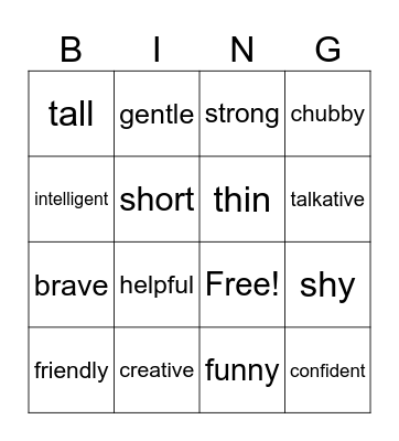 Negative sewntences Bingo Card