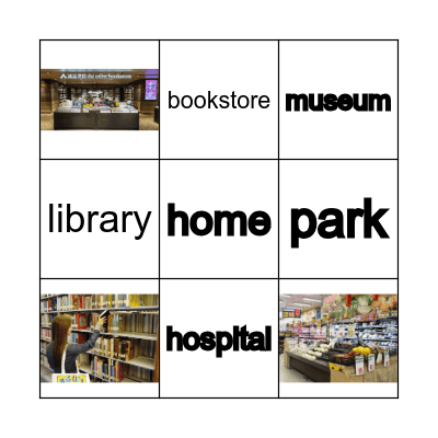 Where are you going? I'm going to __. Bingo Card