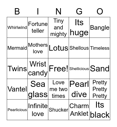 Bingo 11/3/2016 Bingo Card