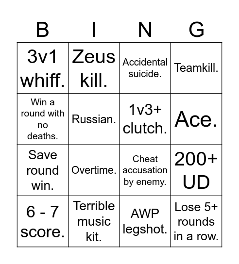 Cities Skylines 2 Bingo Card