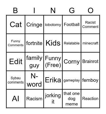 Instagram Reels Bingo Card