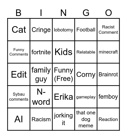 Instagram Reels Bingo Card