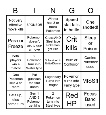 Then we fight bingo UG New Shiny Types Bingo Card