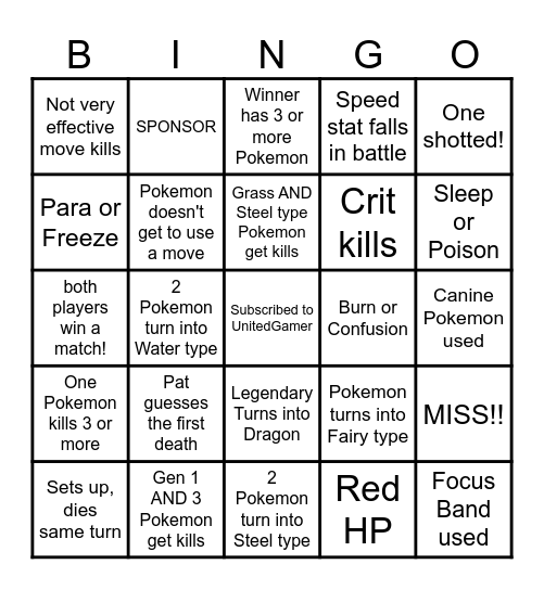 Then we fight bingo UG New Shiny Types Bingo Card